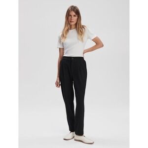Varley Small Black Perrie Tapered Trouser Ribbed 26" Inseam Stretchy Comfortable